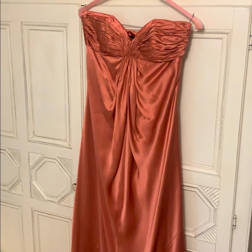 Strapless Coral Formal/Prom Dress